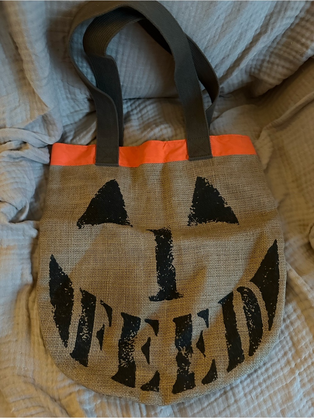 Feed UNICEF- Kids Halloween Pumpkin Treat Bag - Orange and Brown